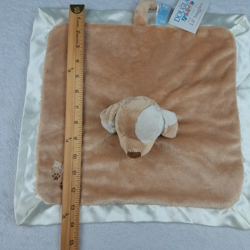 Douglas Baby Lil Snugglers Puppy Love Security Blanket Tan Dog Lovey 1406 NWT